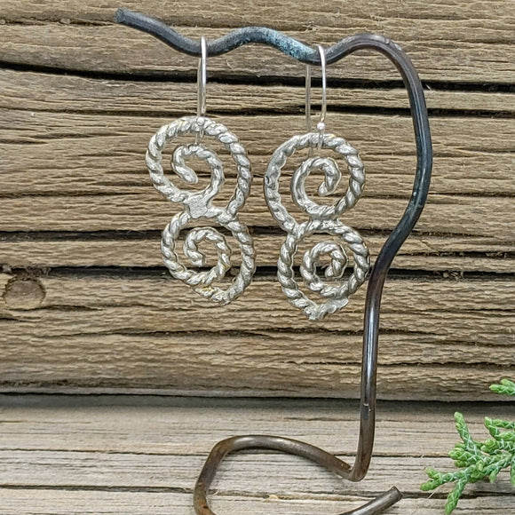 Sterling Silver Double Spiral Earrings 2