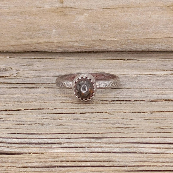 Dinosaur Bone Fossil Cabochon Sterling Silver Ring