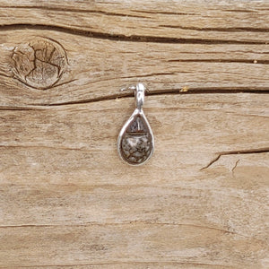 Faceted Dino Bone Pear Shaped Pendant