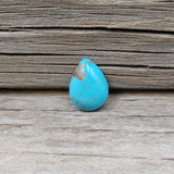 Pear Shaped Blue Fox Turquoise Cabochon with Matrix