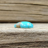 Pear Shaped Blue Fox Turquoise Cabochon with Matrix